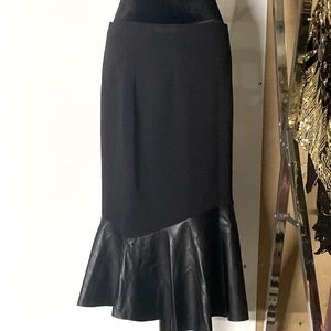 black midi skirt